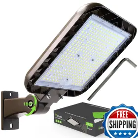 Glitgate B0bvr8rrdj 200w Led Parking Lot Light 30000lm 5000k Dusk To Dawn Photocell Street