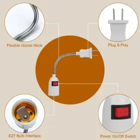 GPCT3921 GLOBAL PHOENIX Light Socket Extender Adapter Plug #2