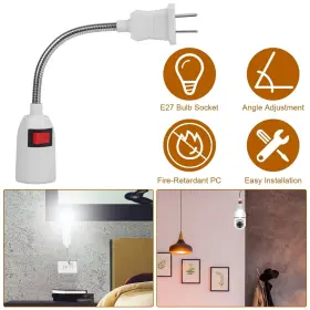 GPCT3921 GLOBAL PHOENIX Light Socket Extender Adapter Plug