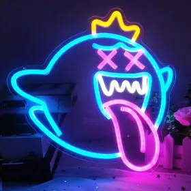 B0B68F5P1X GMMLLG King Boo Ghost Led Neon Sign Dimmable Light