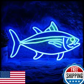 B0CT87B31B GNVETZLL Tuna Fish Neon Sign Dimmable Led Wall