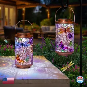 B0DBDMP1Q6 GO2GARDEN Solar Dragonfly Lanterns Waterproof Mom