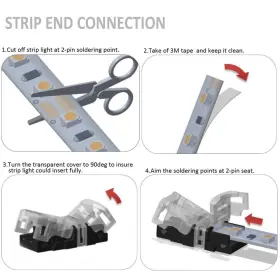 600748278114 GOOCHAN Led Connector Waterproof Single Strip #2