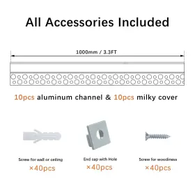 LAMA-0001 GOOLAMA Plaster Led Channel Strip Light Diffu #2