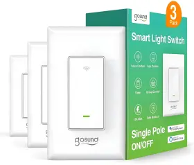 SW5-3 GOSUND Smart Light Switch Wall Single Pole Wifi Alexa