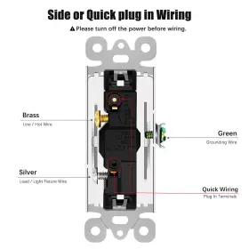HY-SW-1 GREENCYCLE Single Pole Decorator Wall Light Switch #2