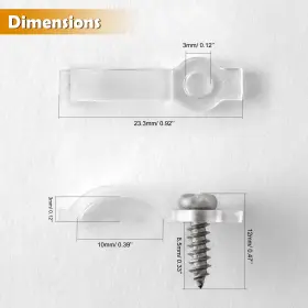 600748277445 GRIVER Pack Strip Light Mounting Brackets Fixing #2