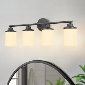B0CPPTJZKX HALIALUMI Frosted Bathroom Vanity Light Fixture