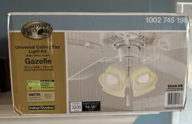 1002745196 HAMPTON BAY Led Ceiling Fan Light Gazelle Kit