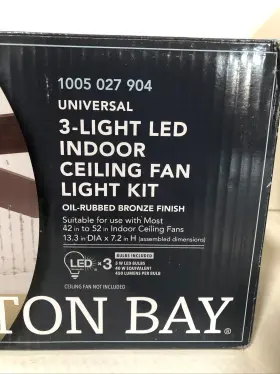 1005027904 HAMPTON BAY Oil Ceiling Fan Shades Light Kit #3