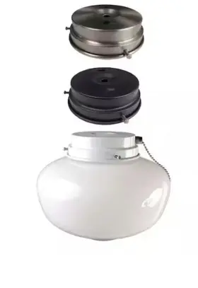 91381 HAMPTON BAY Light Finish Ceiling Fan Globe Led Kit