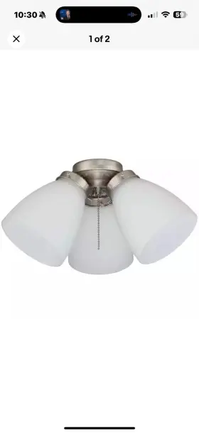 91382 HAMPTON BAY Ceiling Fan Shades Led Light Kit