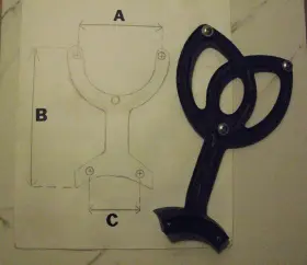 CK-A63 HAMPTON BAY Ceiling Fan Blade Arms Bracket Tulip #2