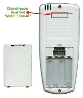 FAN9T HAMPTON BAY Reverse Key Thermostatic Remote Control #3