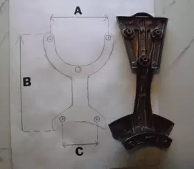 YG593AC HAMPTON BAY Ceiling Fan Blade Arms Bracket #2