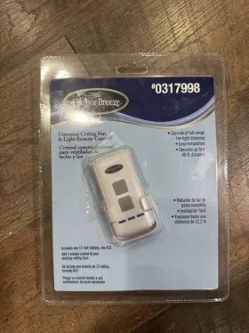 0317998 HARBOR BREEZE Ceiling Fan Remote Control Dimmable
