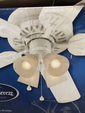 0429784 HARBOR BREEZE Ceiling Fan Frosted Alabaster Glass Kit