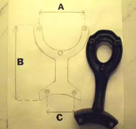 07326-12 HARBOR BREEZE Ceiling Fan Blade Arms Bracket Canton #2
