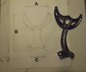 07370 HARBOR BREEZE Ceiling Fan Blade Arms Bracket Cats #2