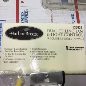 WM-7WWL HARBOR BREEZE Ceiling Fan Light Wall Control #3