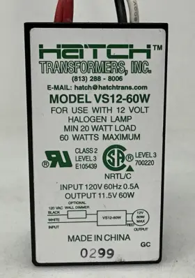 VS12-60W HATCH Transformers