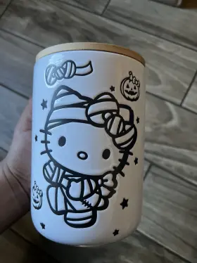 HK1887R7X HELLO KITTY Halloween Mummy Ceramic Cookie Jar Lid