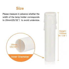 783926790858 HELUNSI Tall Candle Socket Covers Chandelier