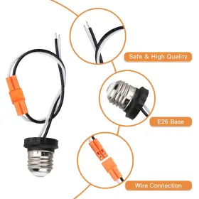 783926791060 HELUNSI Socket Adapter Pack Light Bulb Screw Soc #2