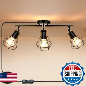 B0F884KVSH HIBAY Track Lighting Plug Ceiling Fixture