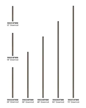 990060FMM HINKLEY Downrod Metallic