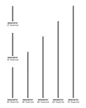 990072FGT HINKLEY Downrod Graphite