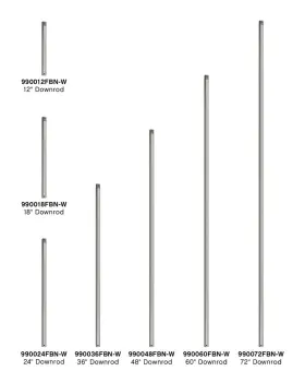 990024FBN-W HINKLEY LIGHTING Downrod Ceiling Fans