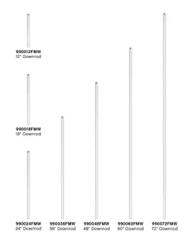 990036FMW HINKLEY LIGHTING Downrod Ceiling Fans