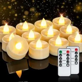 B0DWXKRGV7 HOMEMORY Flameless Led Tea Lights Remote Timer
