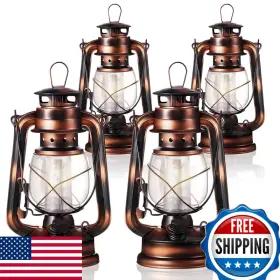 Hortsun B0btt7x14t 8 Pcs Inch Vintage Led Hurricane Lantern Warm Leds And Dimmer Switch
