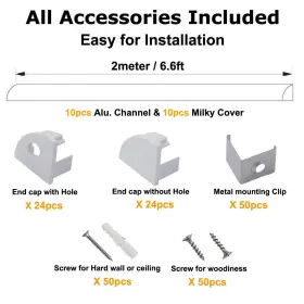 782123750214 HUNHUN Led Channel Milky Cover #2