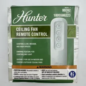 049694993922 HUNTER Damp Ceiling Fan Remote Control