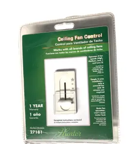 27181 HUNTER Ceiling Fan Light Control Dual Slide Wired