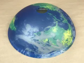 52019 HUNTER Space Ceiling Fan Glass Globe Light Shade #3