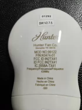 99122 HUNTER Remote Control Ceiling Fan #3