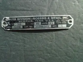 22306 HUNTER ROBBINS MYERS Ceiling Fan Coil #2