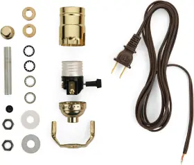 BRASS-BROWN-12-WIRING-KIT I-LIKE THAT LAMP Socket Cord Pack