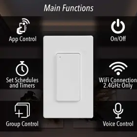 SW120V720W-T-WH IBRIGHT Smart Wall Light Switch Wi Fi Led #2