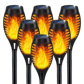 B09VFMXVMX IKEERUIC Solar Torch Light Flickering Flame Garden
