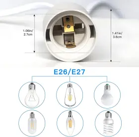 LAMP-E26-03 LIGHT Abi Bulb Socket Ac Power Cord Adapter Swit #3