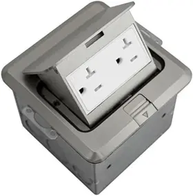 Sbflbpu-d-s-ss POP Flbpu Square Up Floor Box Duplex Tamper