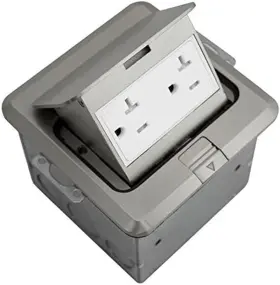 Sbflbpu-d-s-ss POP Flbpu Square Up Floor Box Duplex Tamper