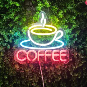 B0CZDY2GRD INSNENN First Coffee Led Neon Sign Bar