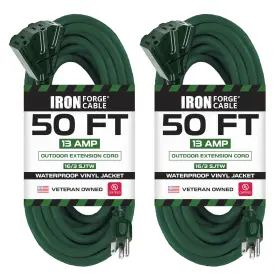 IFC-163G50P-2PK IRON FORGE CABLE Pack Extension Cord Outlets