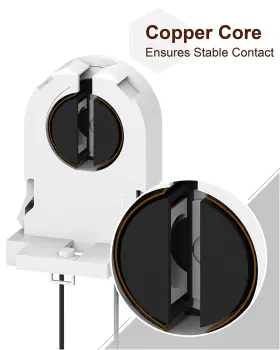 JK172-T8-20 JACKYLED Screw Lamp Holder Wires Shunted #3